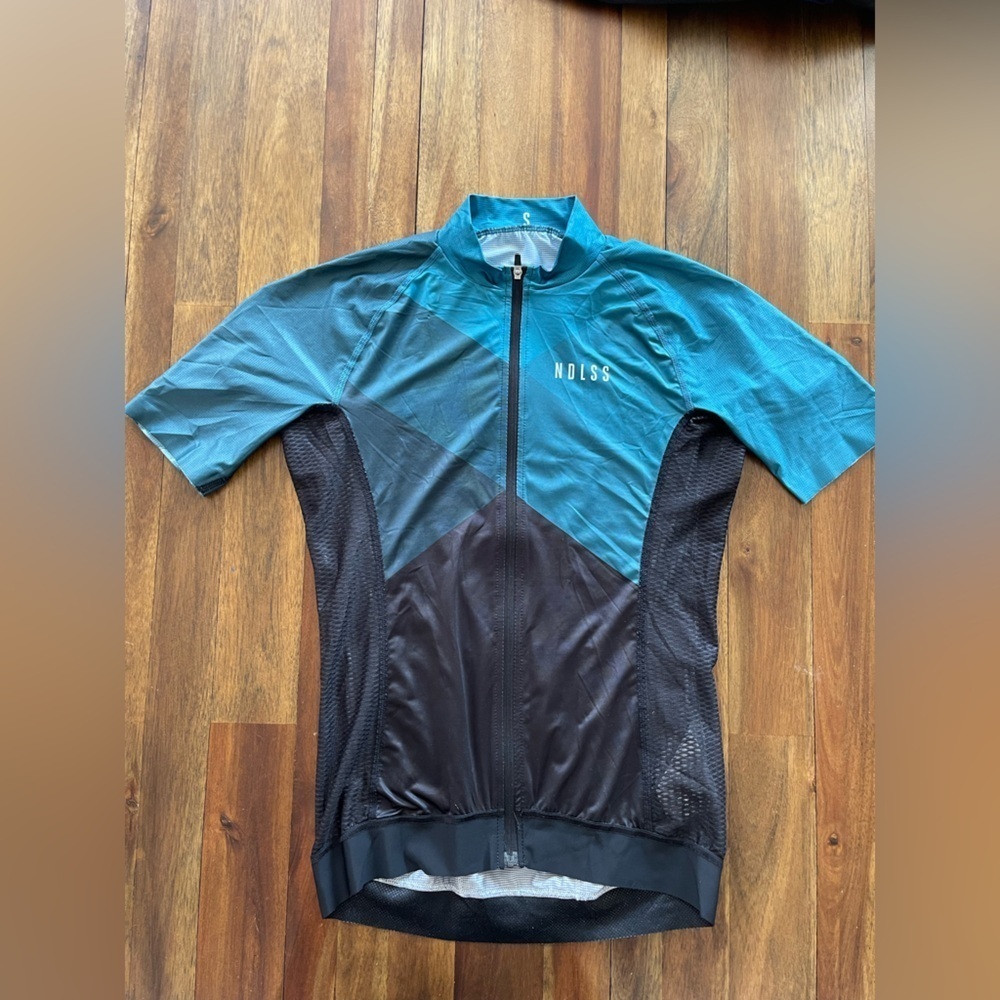 NDLSS cycling jersey short sleeve small bike jersey road bike blue and black